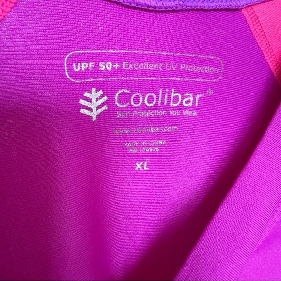 Coolibar Women's XL Purple Long Sleeve Sun Protection Shirt UPF 50+ Swim Summer - Picture 6 of 7